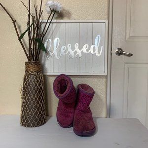 Ugg Purple/Black Puffy Boots Size 1T